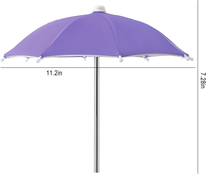 Gnodry Squirrel Picnic Table Feeder Replacement Mini Umbrella for Outside (Purple) - Image 2